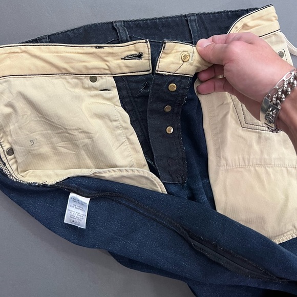 Handmade Rag & Bone Jeans Luxury Designer Dark Black Indigo Denim - Picture 8 of 9